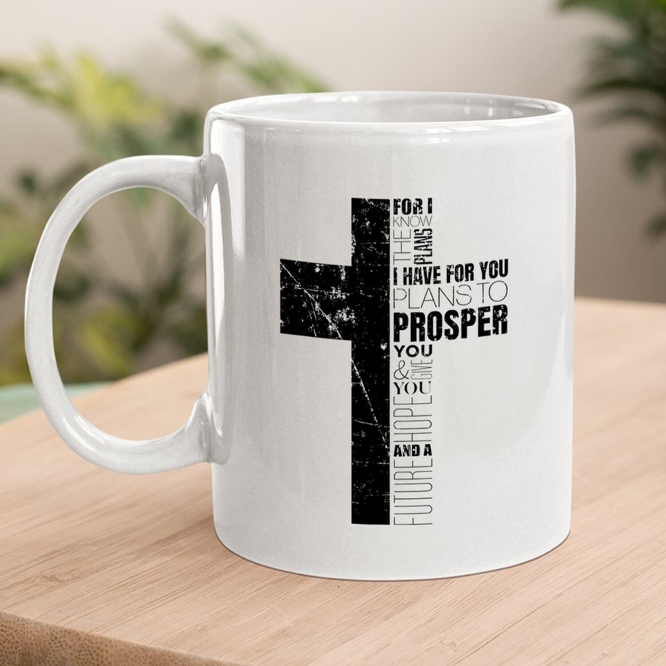 Jeremiah 29:11 Christian Bible Verse Gifts Cross Religious Coffee Mug
