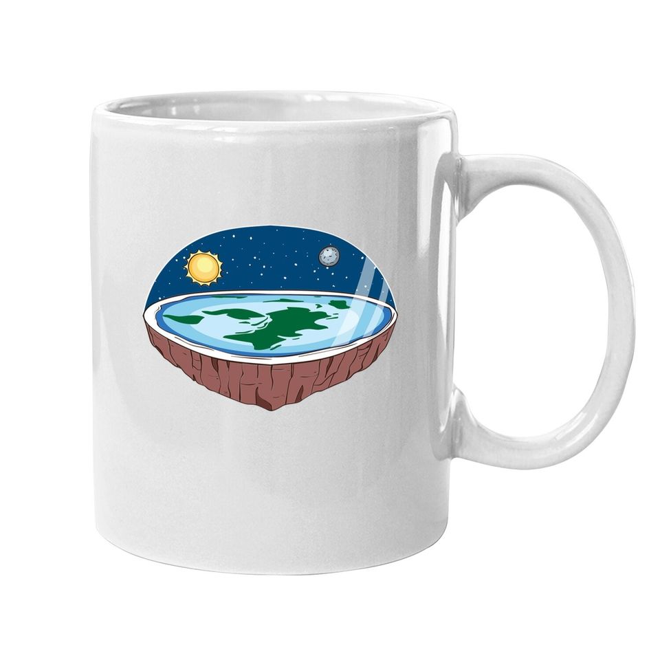 Flat Earth Coffee Mug Ice Wall Coffee Mug Flat Theory Society Mug