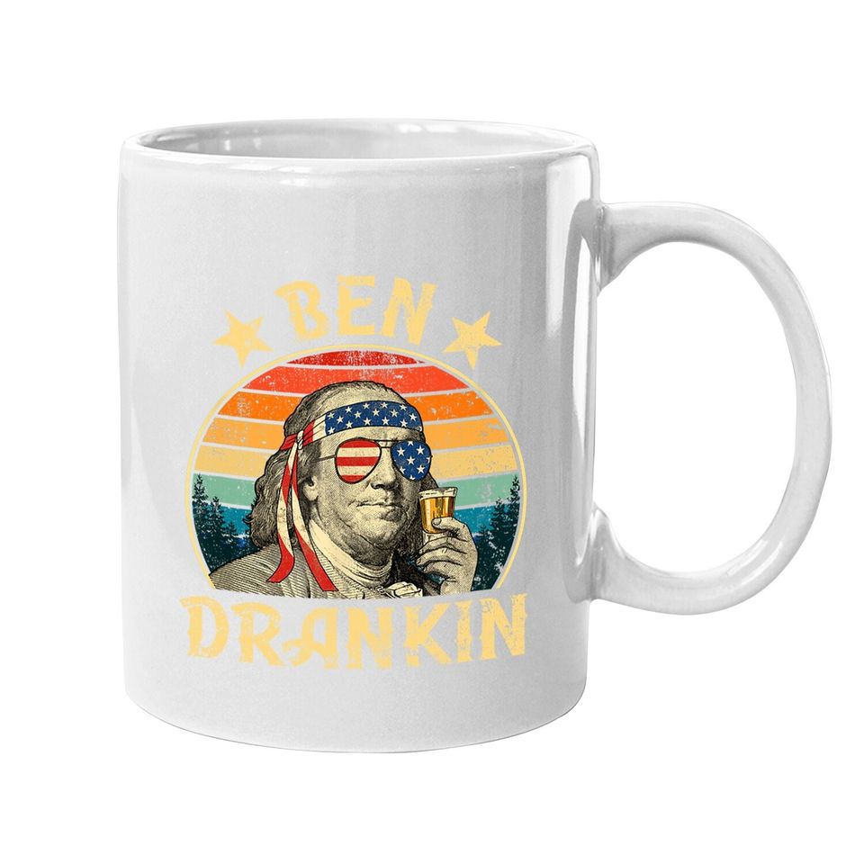 Ben Drankin Funny 4th Of July Vintage Retro Coffee Mug