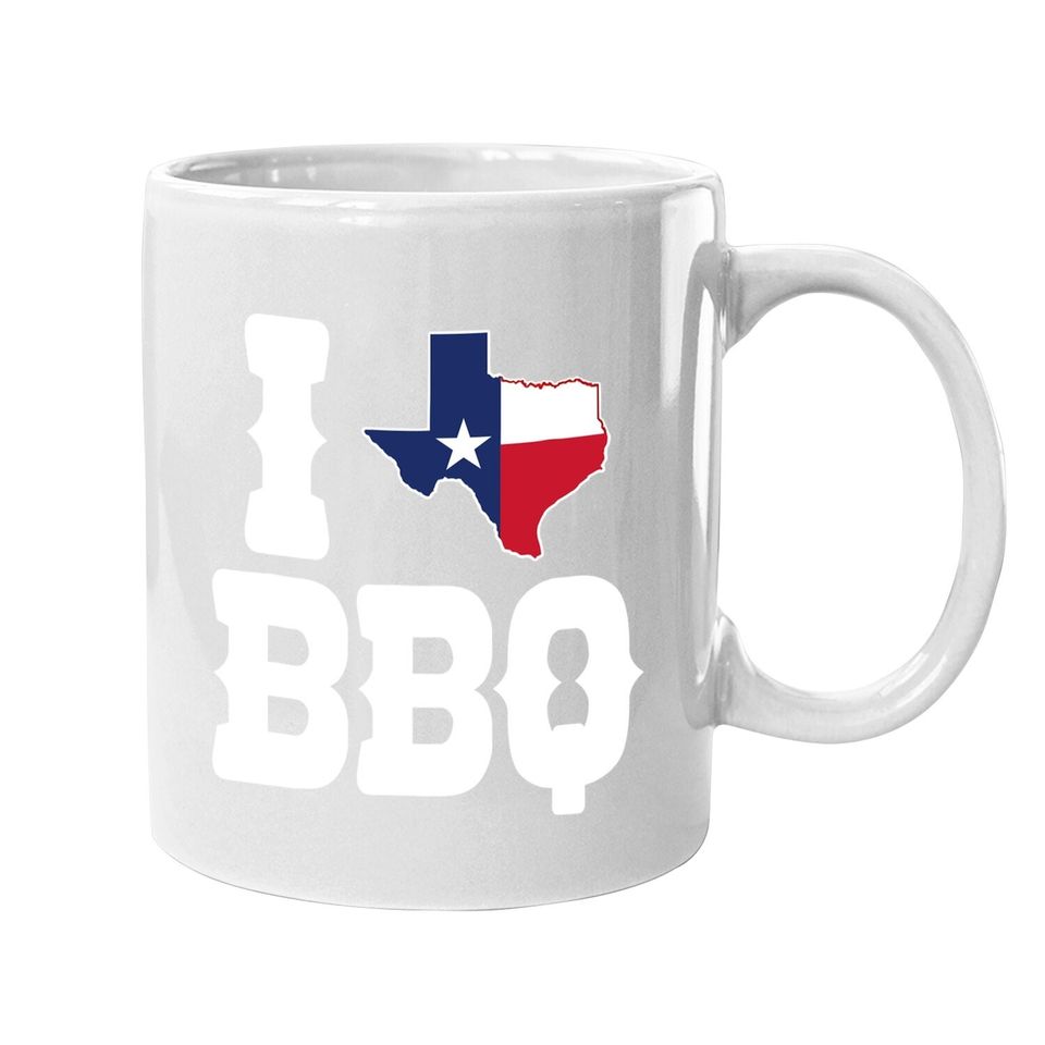 I Texas Bbq Coffee Mug Gift For Texans, I Love Texas Coffee Mug