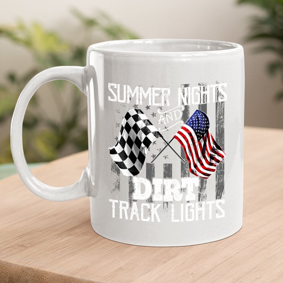 Summer Nights Dirt Track Lights Racing Motocross Gift Coffee Mug