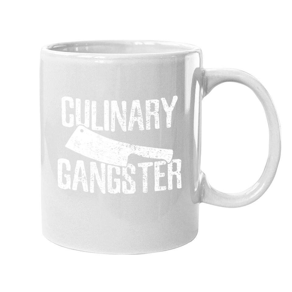 Black Chef Cook Cooking Culinary Gangster Vintage Black Coffee Mug Small