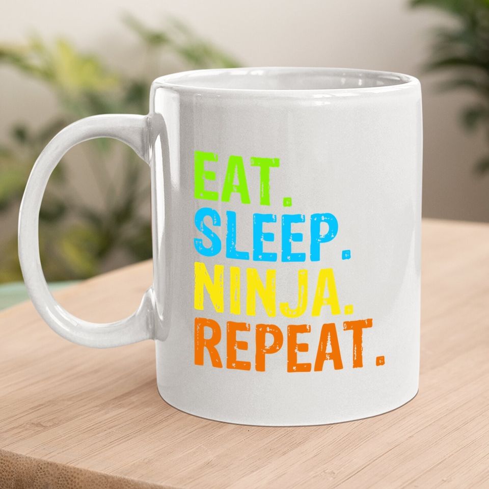 Ninja Karate Eat Sleep Repeat Coffee Mug