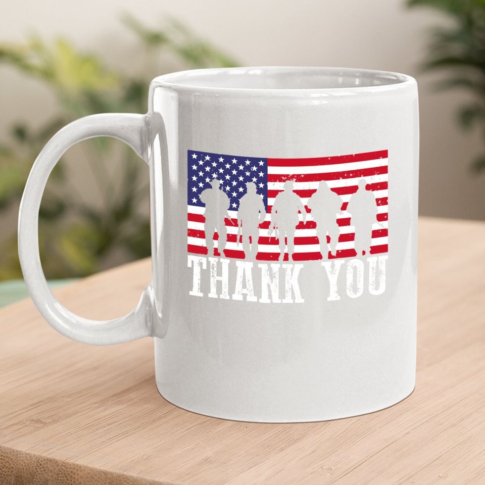 Veterans Day American Flag Thank You Coffee Mug