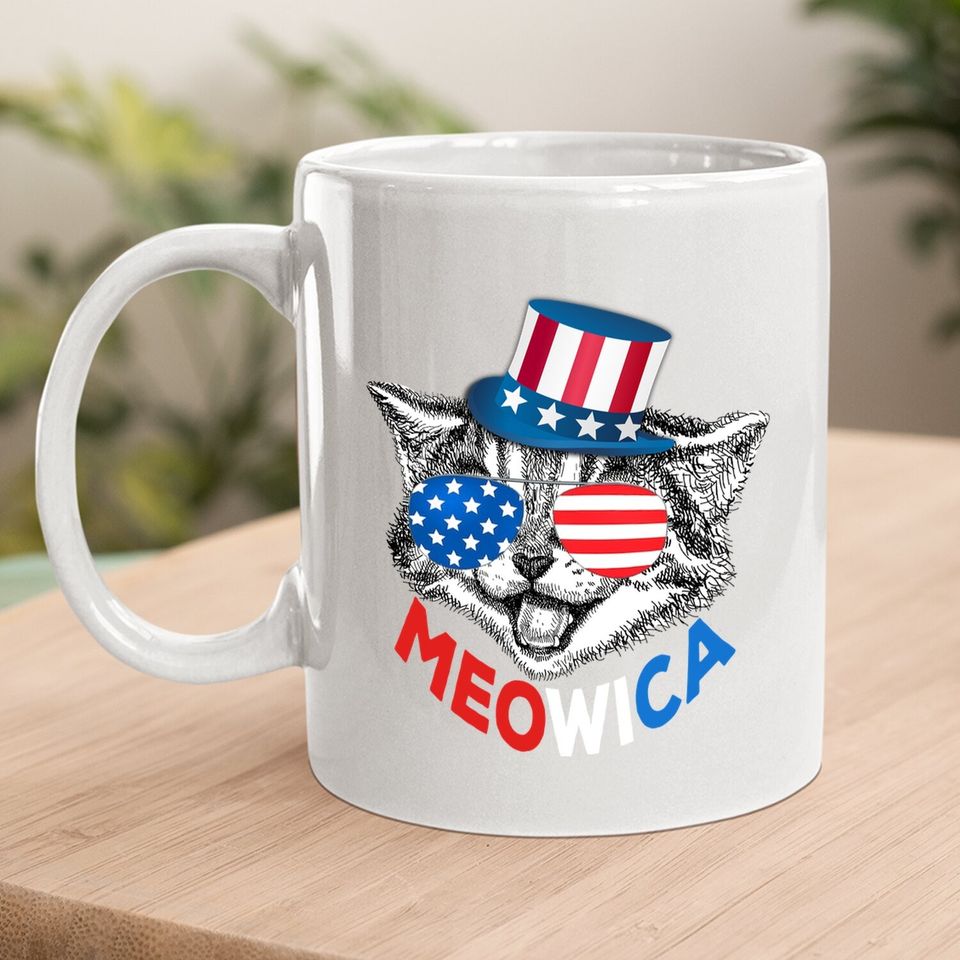 Meowica American Flag Coffee Mug