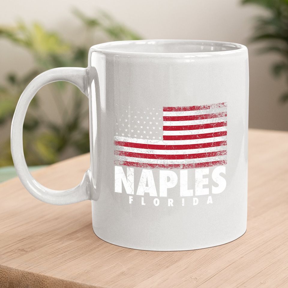 Naples Florida American Flag Coffee Mug