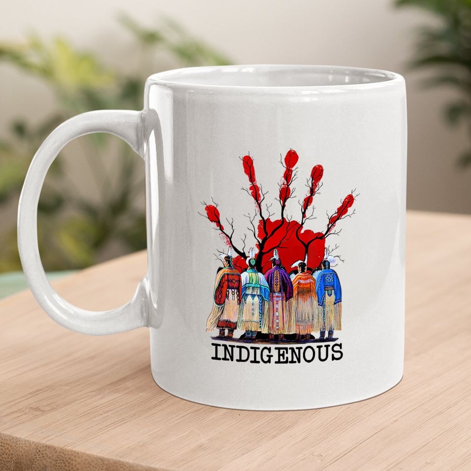 Native American Indigenous Red Hand Coffee Mug