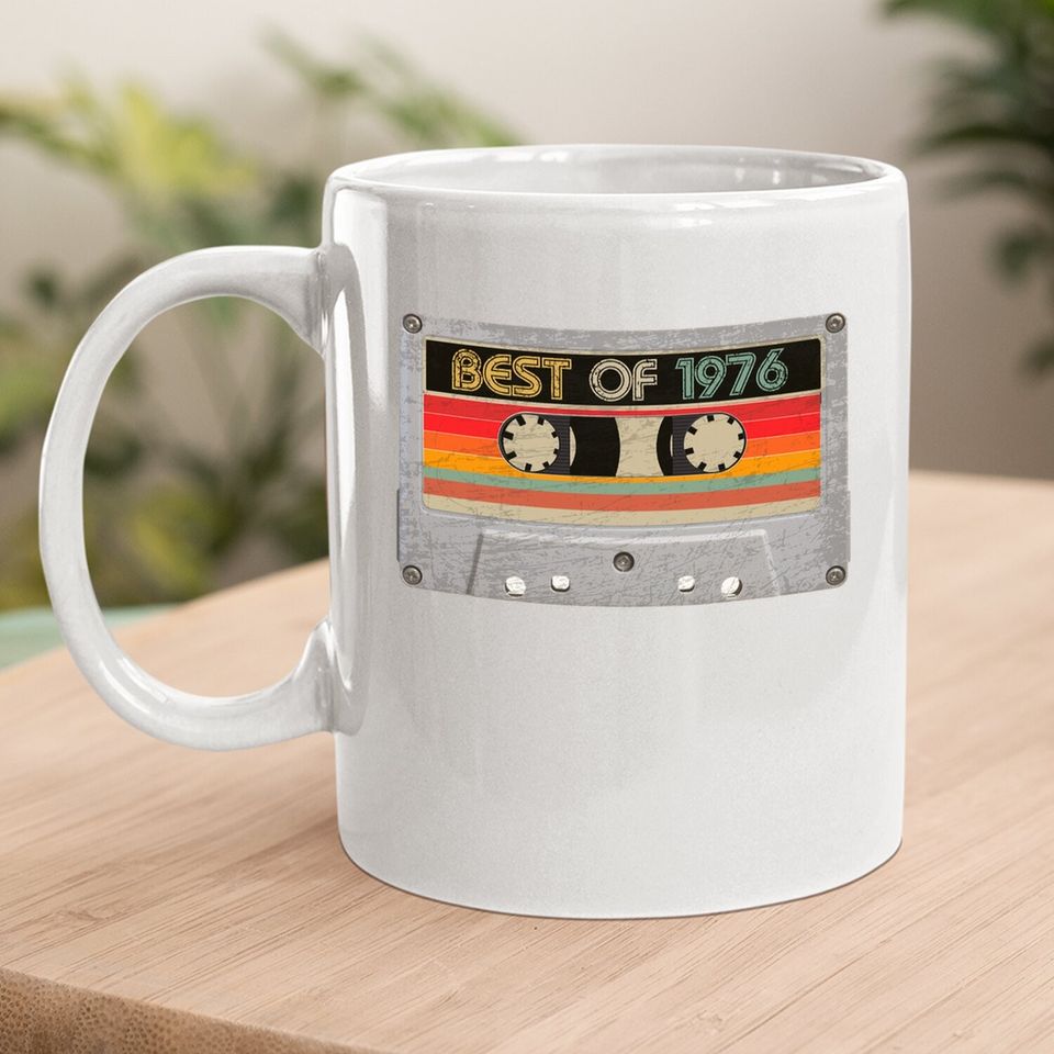 Best Of 1976 45th Birthday Gifts Cassette Tape Coffee Mug