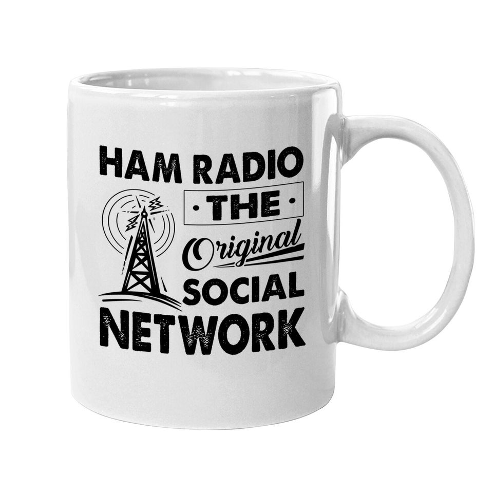 Ham Radio The Original Social Network Amateur Operator Coffee Mug