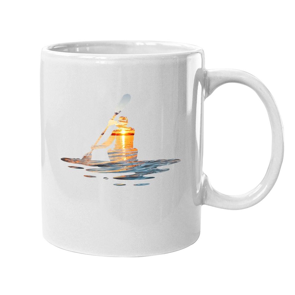 Kayaking Silhouette Kayak Kayaker Coffee Mug