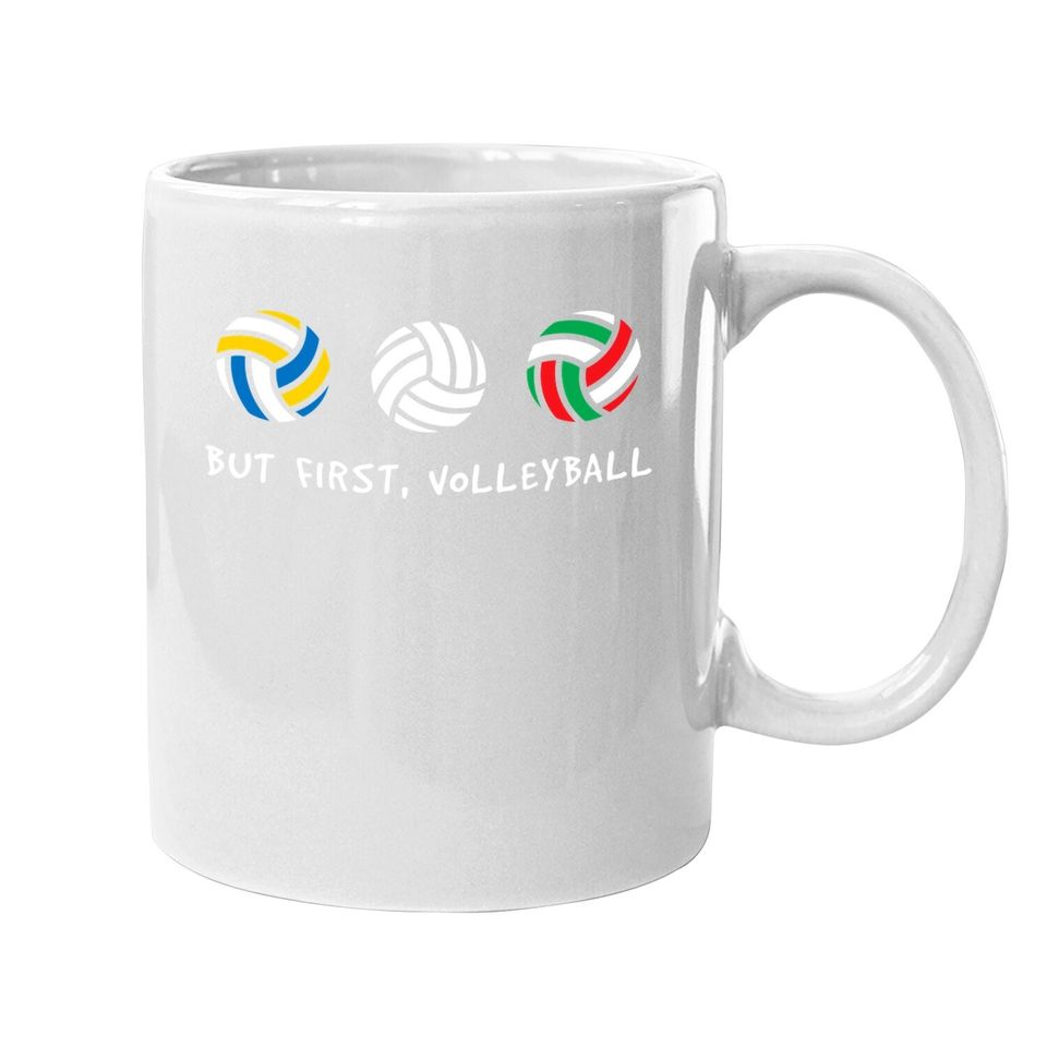 First Volleyball Beach Volleyball Ballsport Lover Coffee Mug