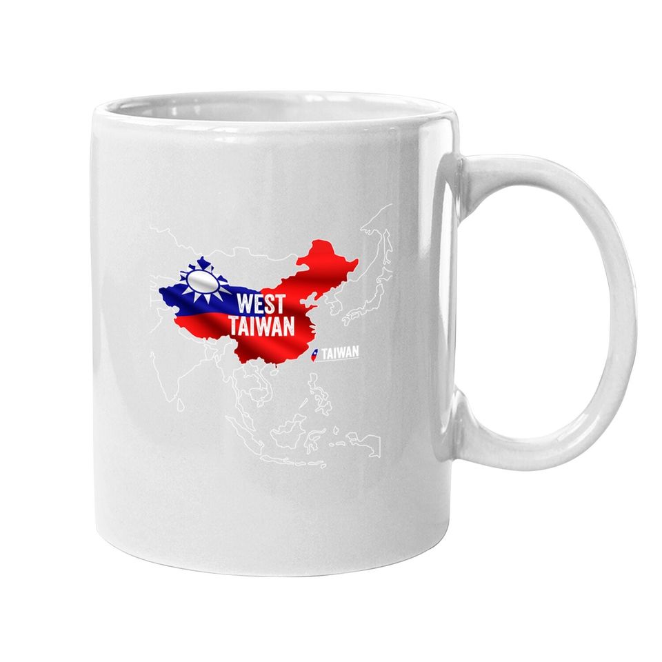 West Taiwan China Map Coffee Mug