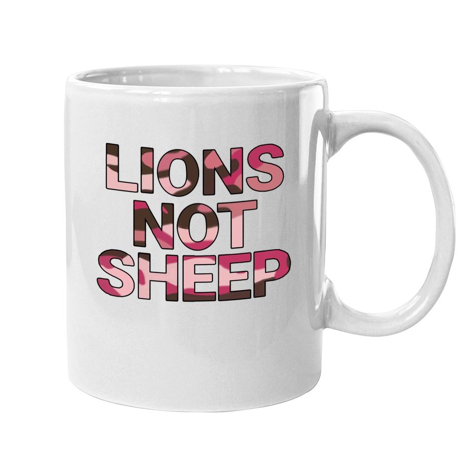 Lions Not Sheep Graphic Coffee Mug