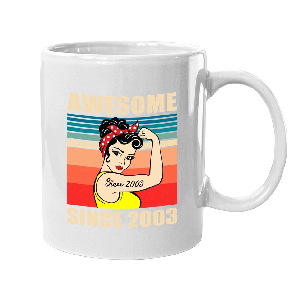Gift For 18 Year Old Vintage 2003 Woman Coffee Mug
