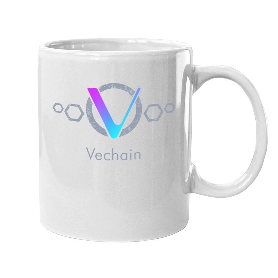 Vechain Blockchain Vet Crypto Token Cryptocurrency Coin Coffee Mug