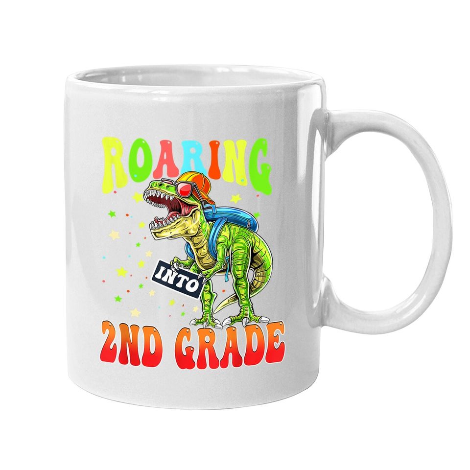 Roaring Into 2nd Grade Dinosaur Back To School Boys Coffee Mug