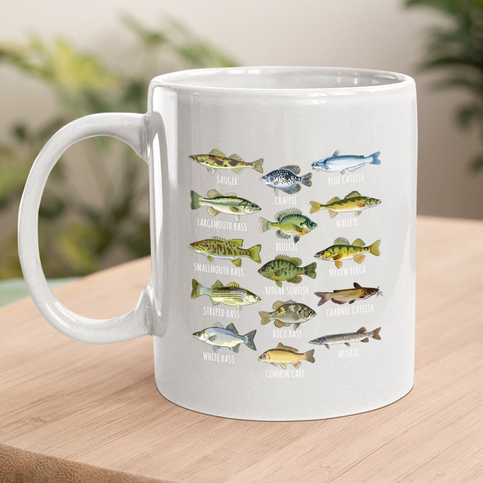 Fish Species Biology Types Of Freshwater Fish Fishing Coffee Mug