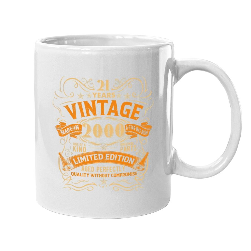 Born In 2000 Vintage 21st Birthday Gift Party Coffee Mug