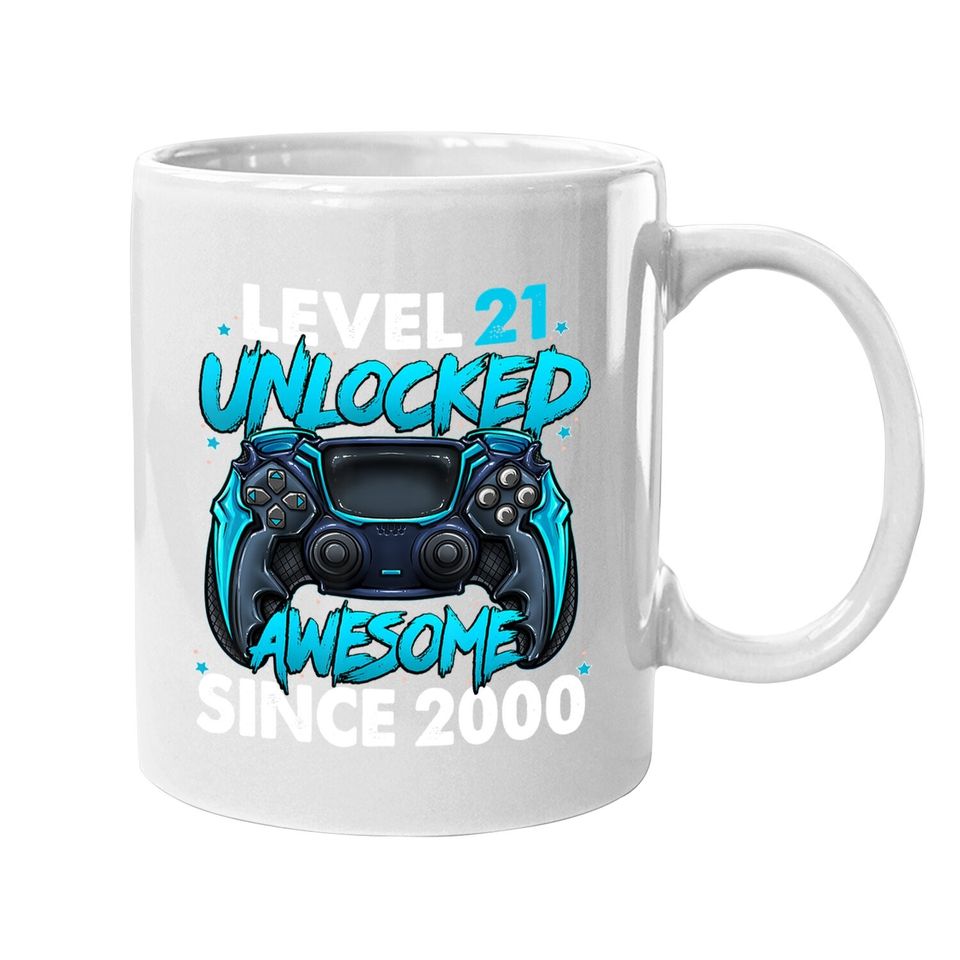 Level 21 Unlocked Awesome Since 2000 21st Birthday Coffee Mug