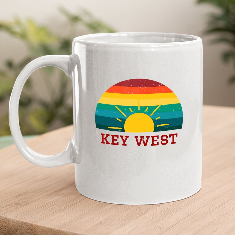 Key West Florida Retro Distressed Beach Coffee Mug