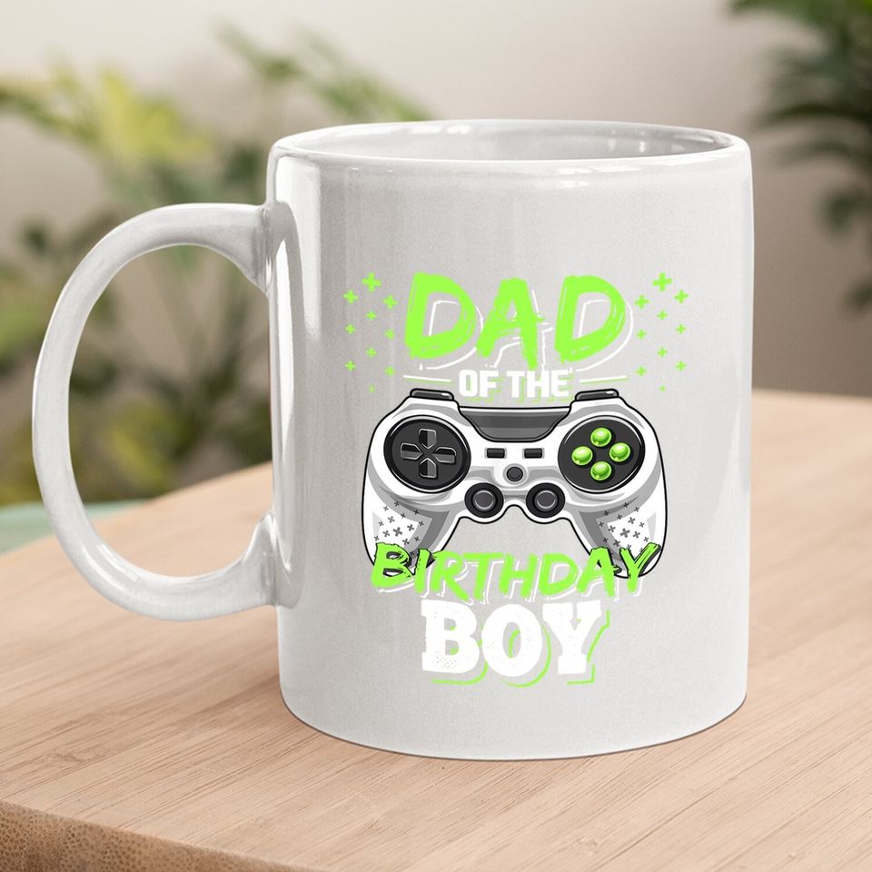 Dad Of The Birthday Boy Matching Video Gamer Coffee Mug