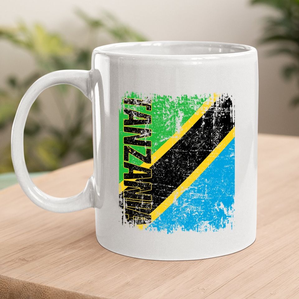 Tanzania Flag Vintage Distressed Tanzania Coffee Mug