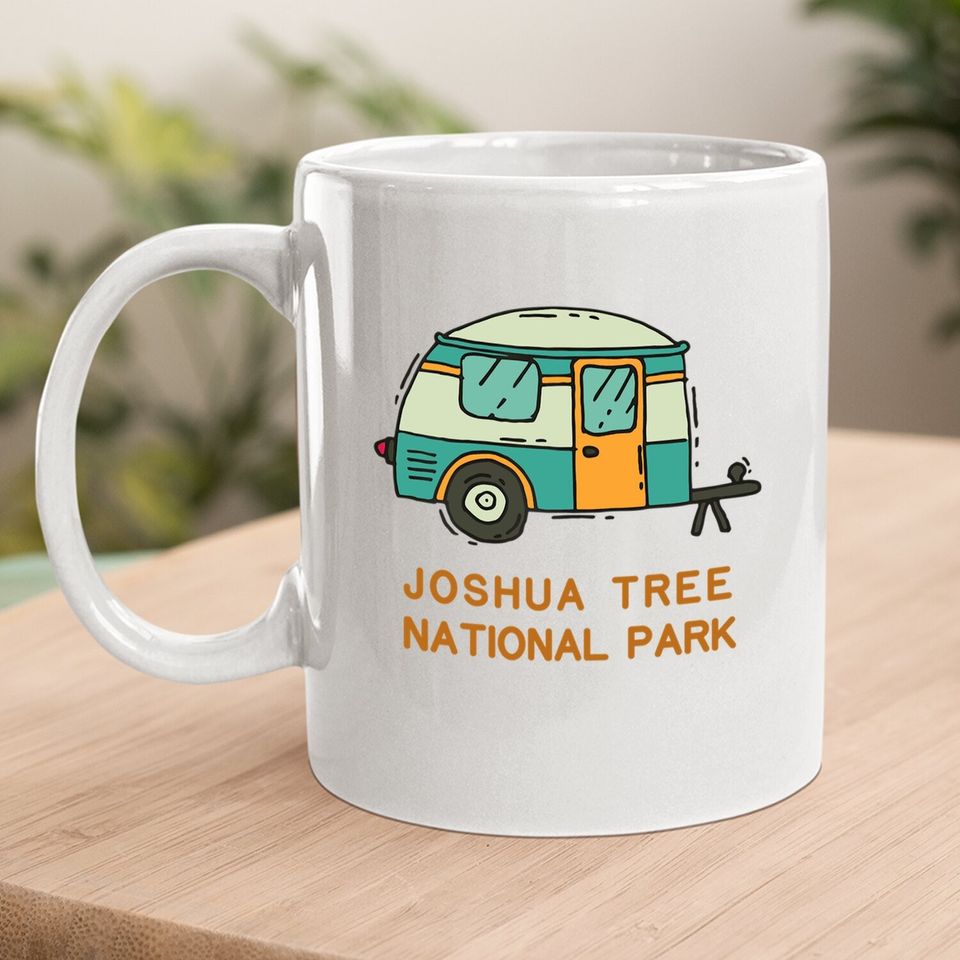 Joshua Tree National Park Desert Vintage Retro Camper Coffee Mug