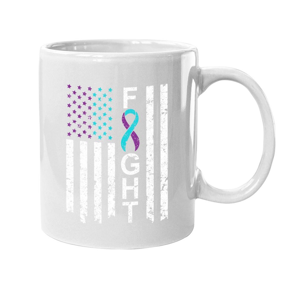 Suicide Prevention Awareness Coffee Mug American Flag Distress Coffee Mug