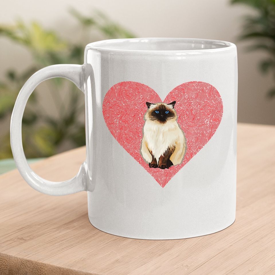 The Himalayan Valentines Day Cat Love Fingerprint Coffee Mug