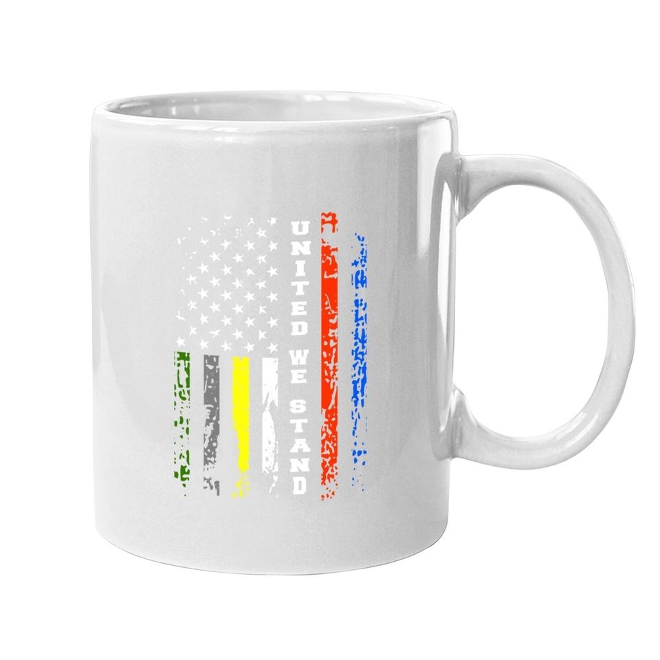 First Responder Thin Line Coffee Mug Patriotic American Flag Coffee Mug