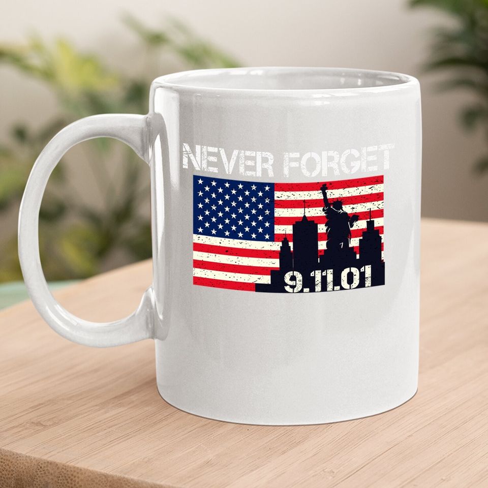 Vintage Never Forget Patriotic 911 Coffee Mug