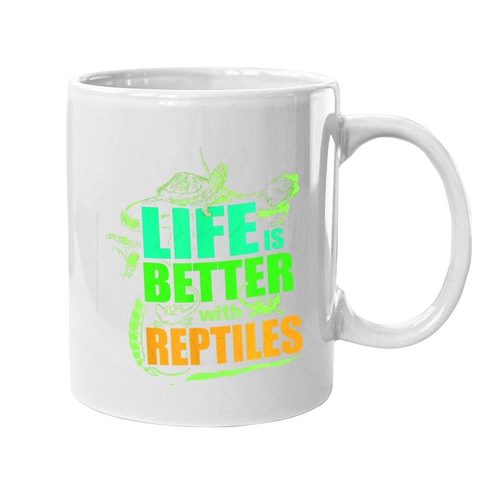 Life Is Better With Reptiles Leopard Gecko Coffee Mug