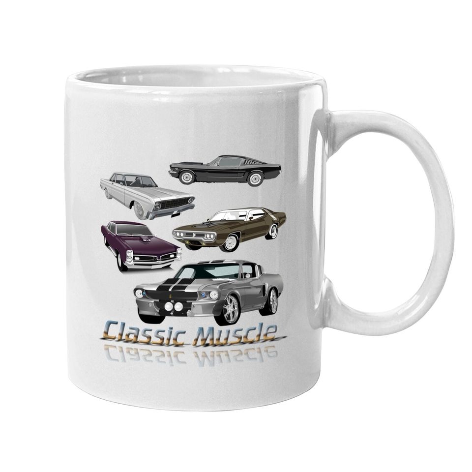 Classic American Muscle Cars Vintage Coffee Mug