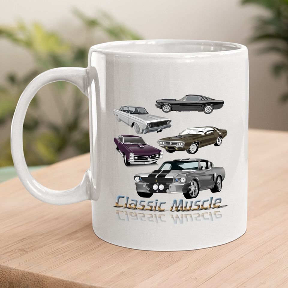 Classic American Muscle Cars Vintage Coffee Mug