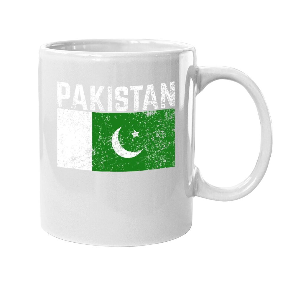 Pakistan Flag Vintage Coffee Mug