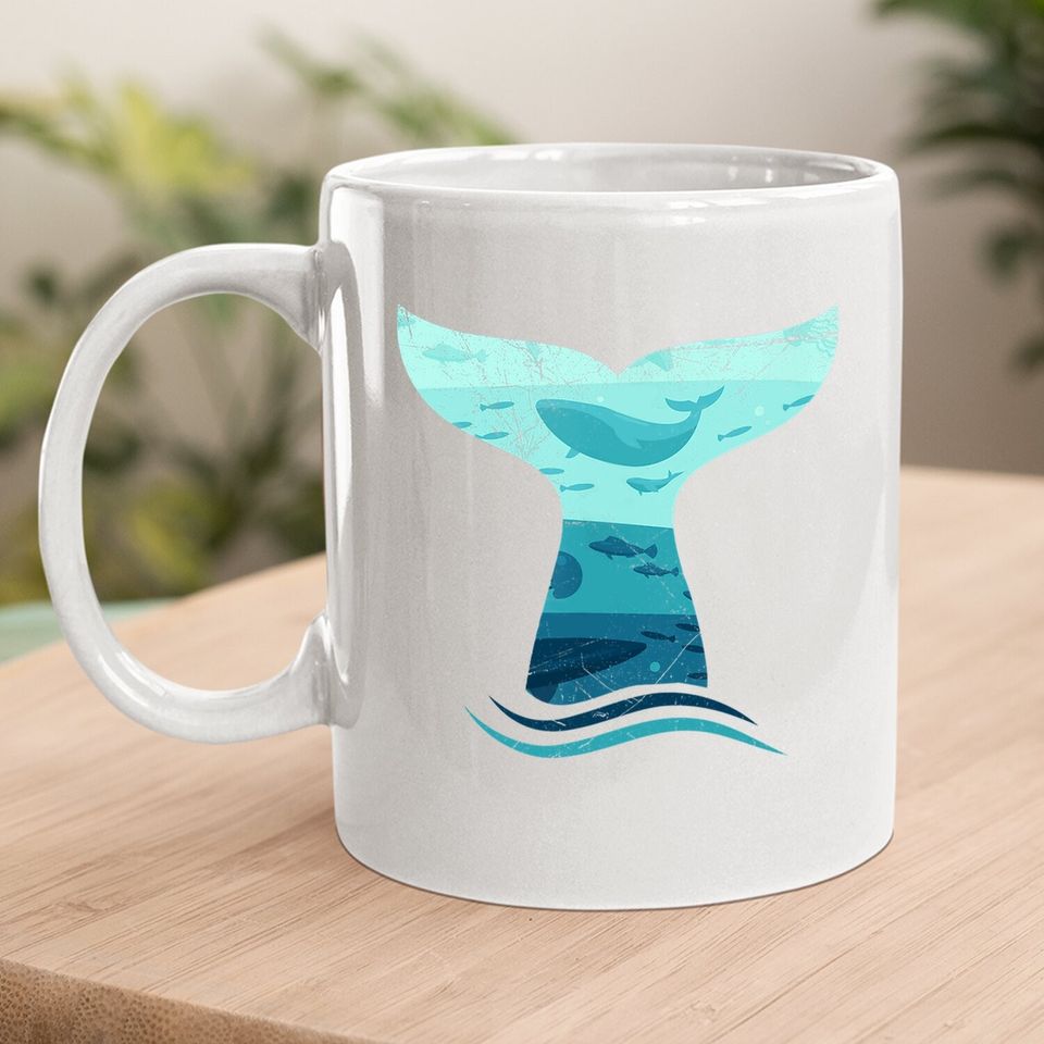 Whale Tail In Waves Orca Ocean Coffee Mug