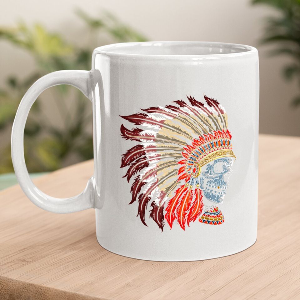 Native American Indian Mug Awesome Skull Indigenous American Coffee Mug