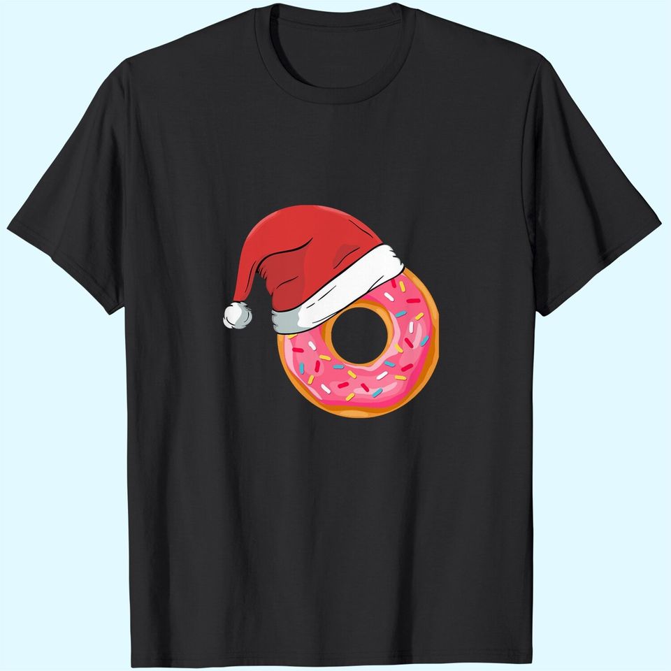 Funny Donuts Santa Claus Christmas Holiday T-Shirts
