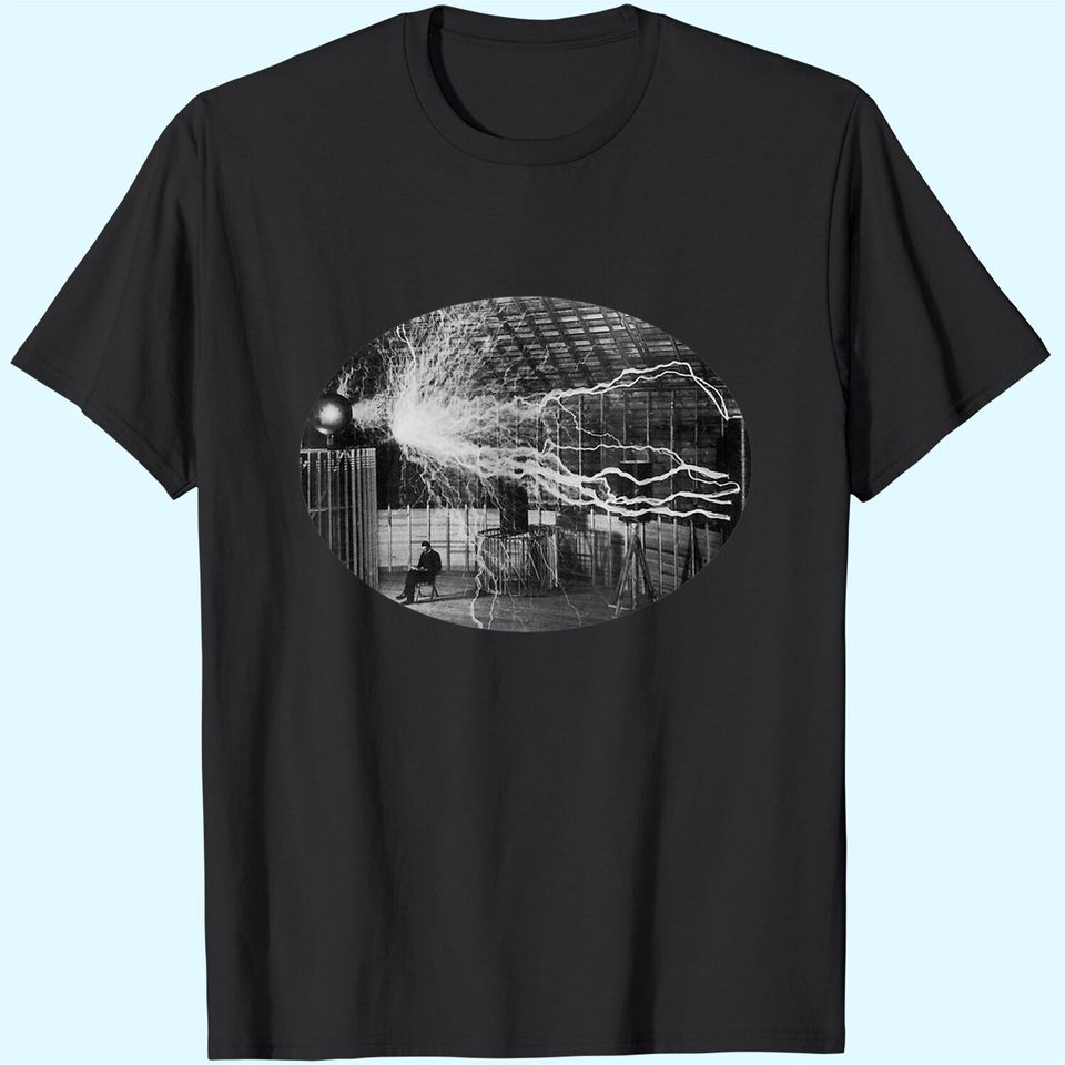 Nikola Tesla With Coil Historical T Shirt