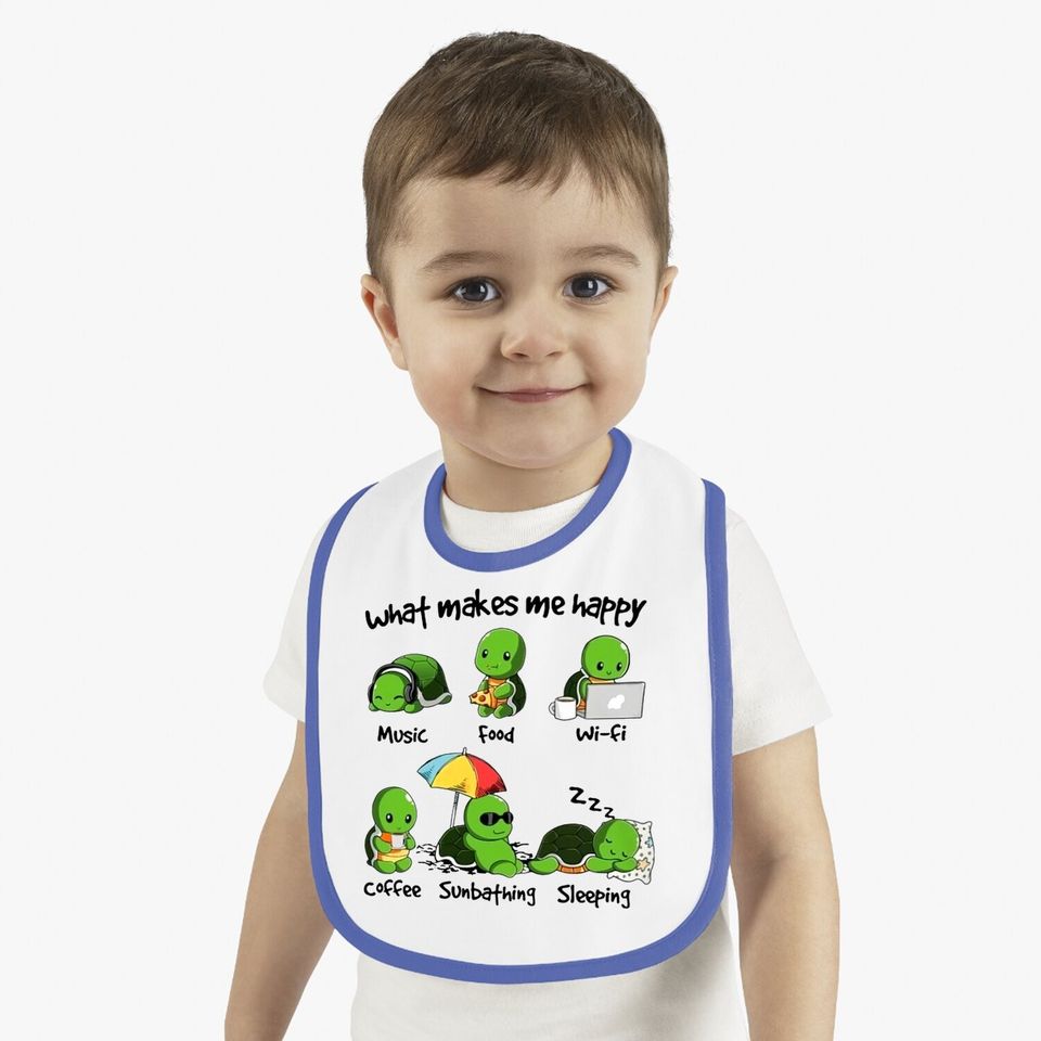 What Makes Turtle Happy Classic Baby Bib
