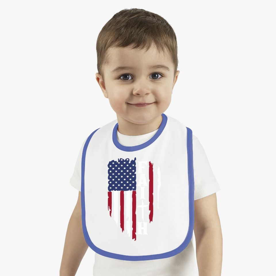 4th Of July Baby Bib American Flag Graphic Bib Patriotic Stars Stripes Independence Day Tops