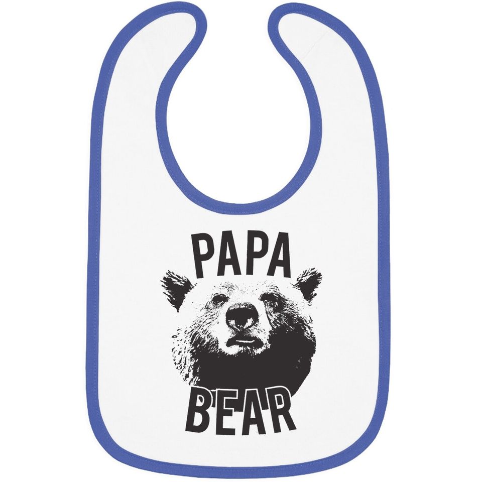 Papa Bear Baby Bib Funny Fathers Day Idea For Dad Papa Hilarious Husband