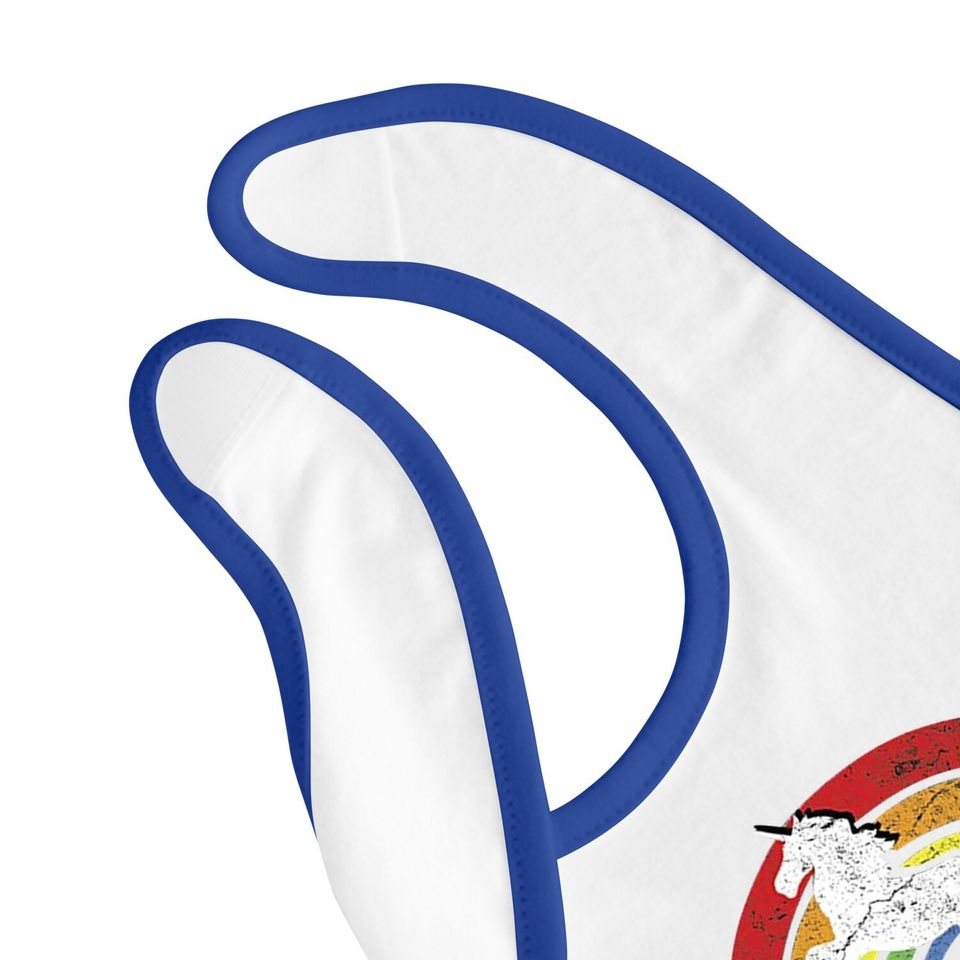 I'm Magical Rainbow Unicorn Tri Blend Baby Bib Heather Grey