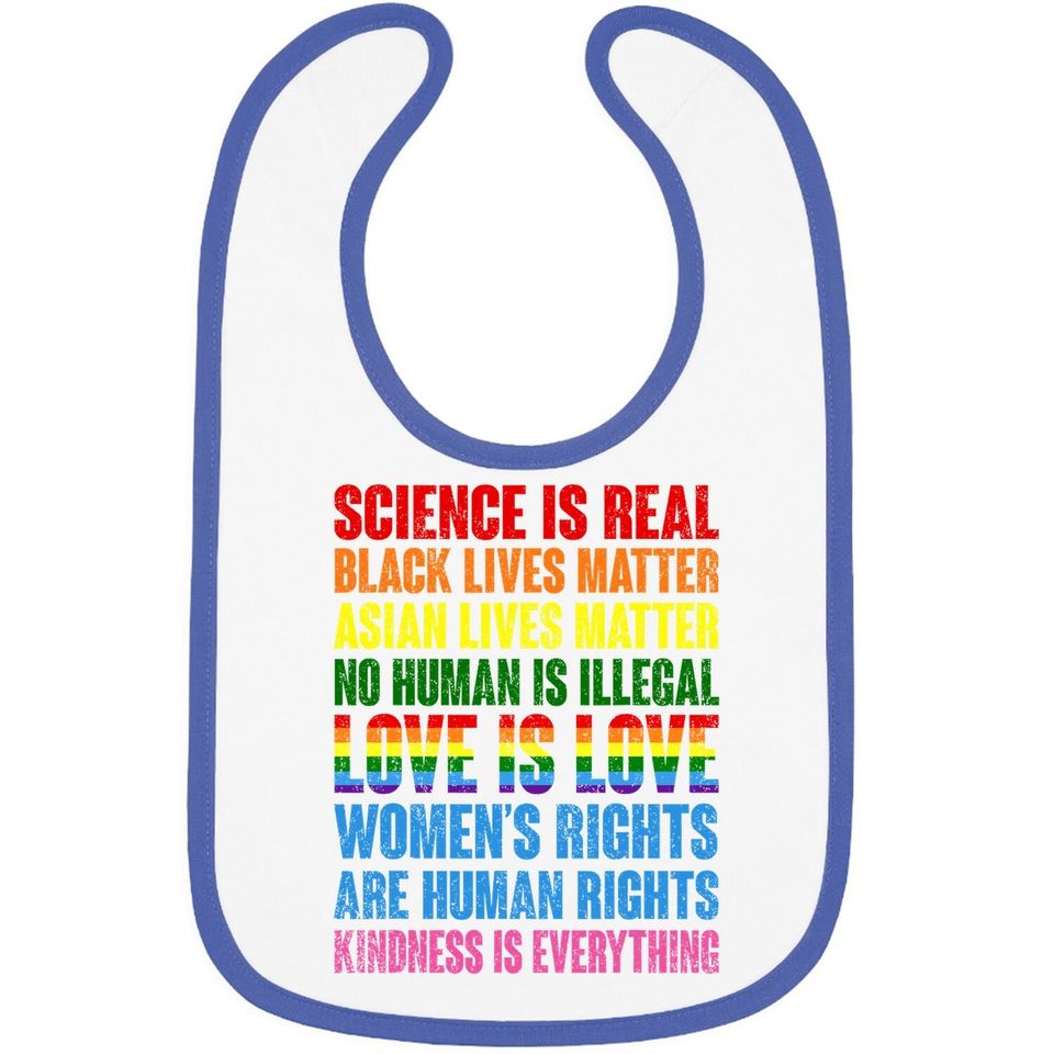 Stop Hate Asian Baby Bib Science Is Real Black Lives Matter
