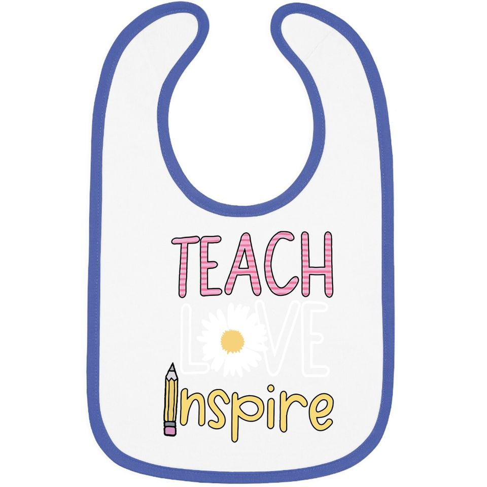 Summer Teacher Teach Love Inspire Baby Bib