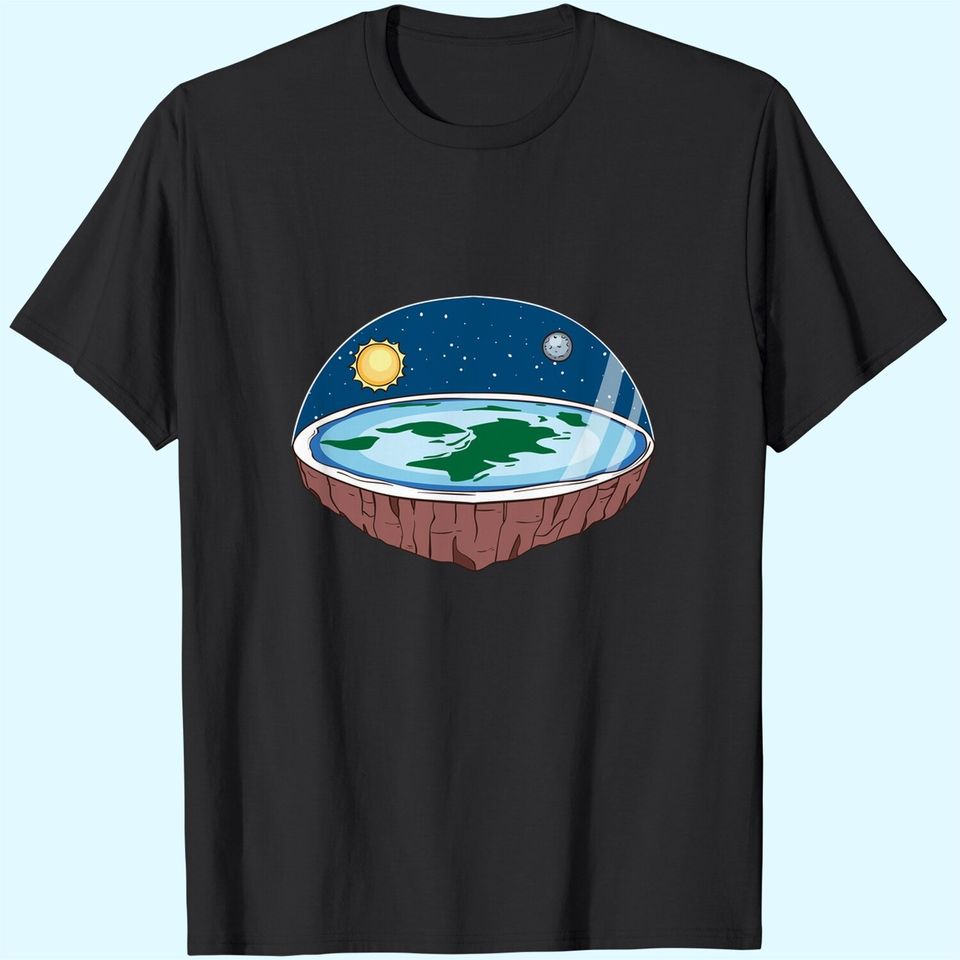 Flat Earth T-Shirt Ice Wall Shirt Flat Theory Society Tee