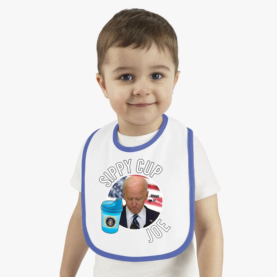 Funny Sippy Cup Joe Biden Premium Baby Bib