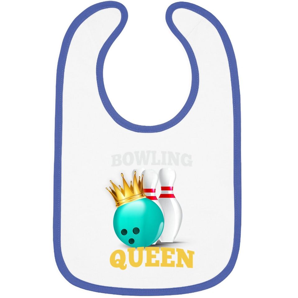 Bowling Queen Rolling Bowlers Outdoor Sports Novelty Baby Bib