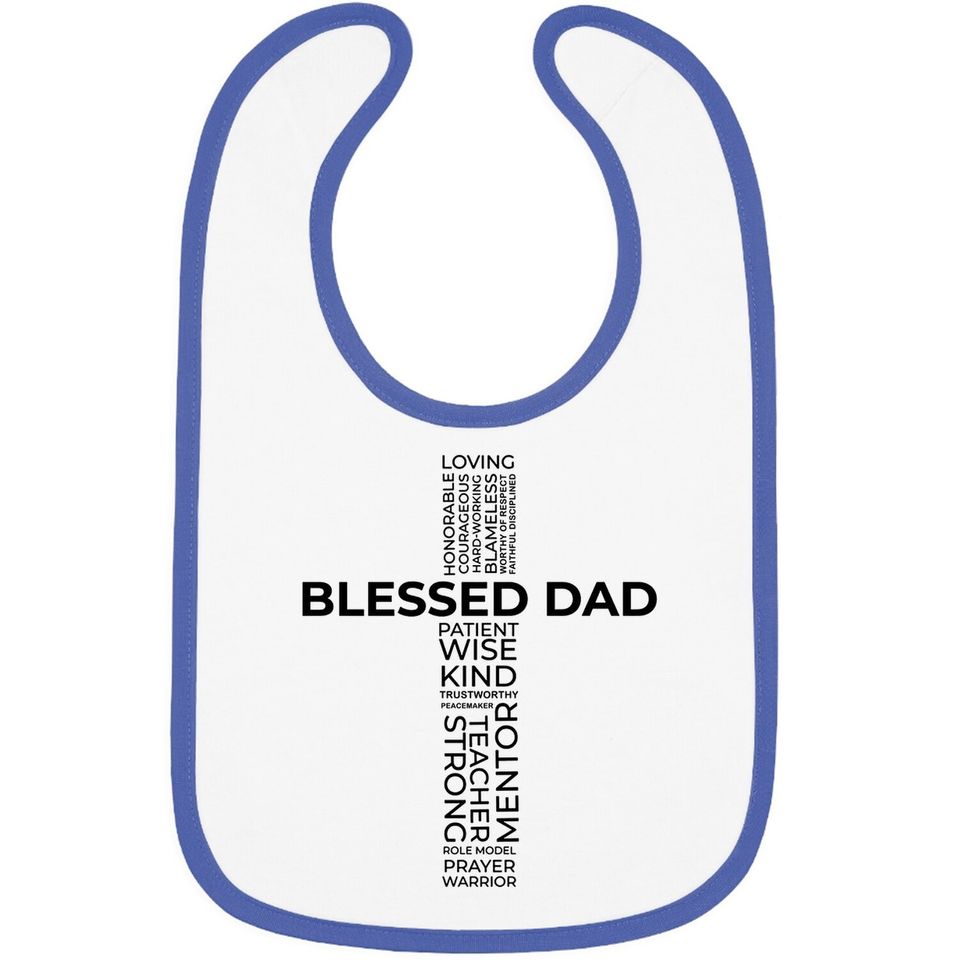 Christian Blessed Dad Cross Father's Day Baby Bib