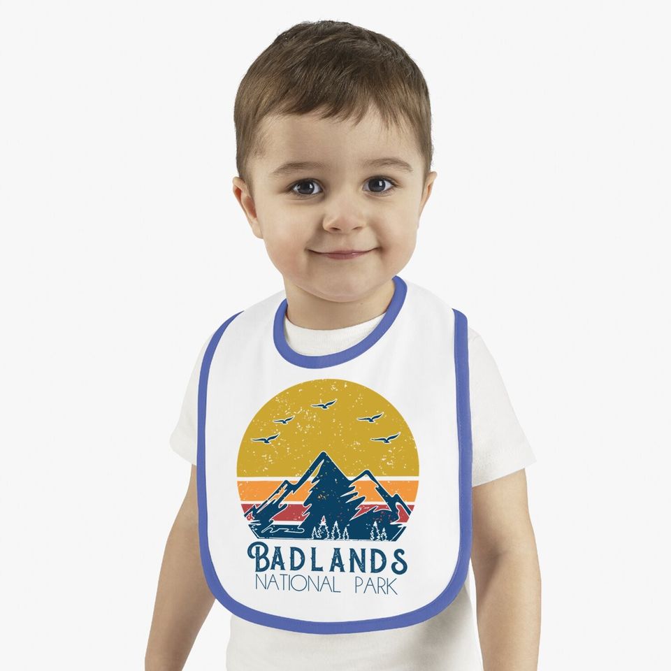 Retro Vintage Badlands National Park South Dakota Gift Baby Bib